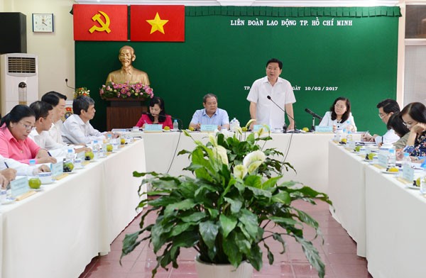 HCMC Party Chief Thang at the meeting (Photo: SGGP) HCMC Party Chief Thang at the meeting (Photo: SGGP)
